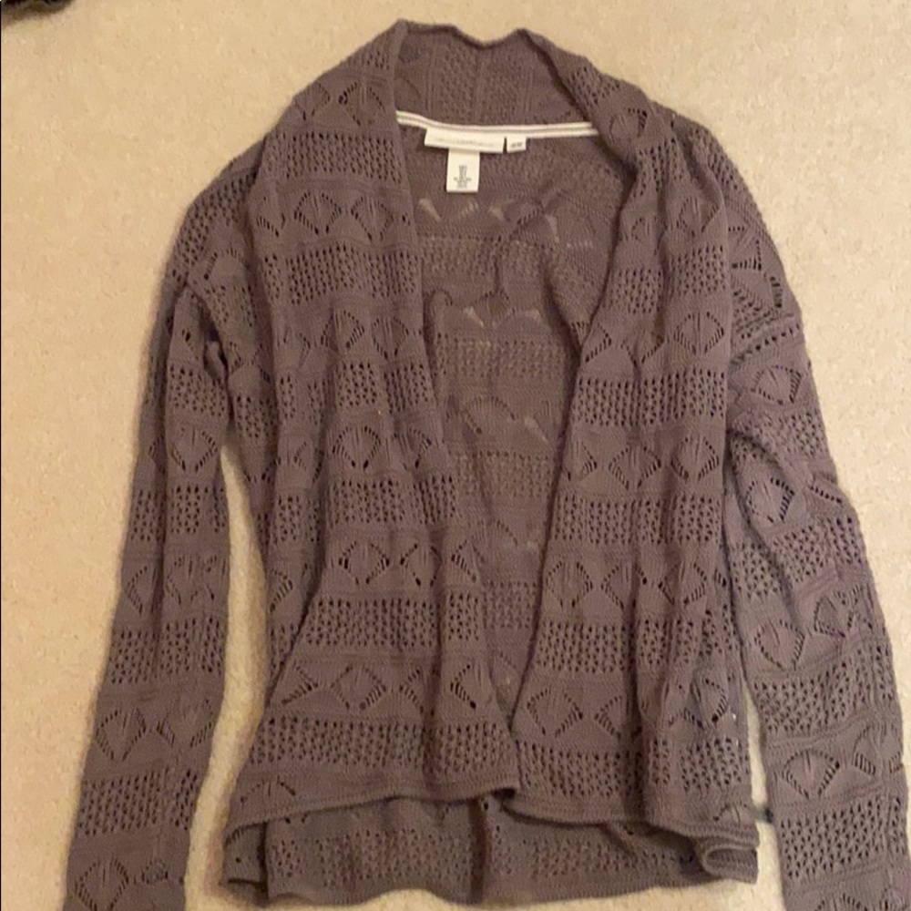 Label of Greater Goods Grey Cardigan